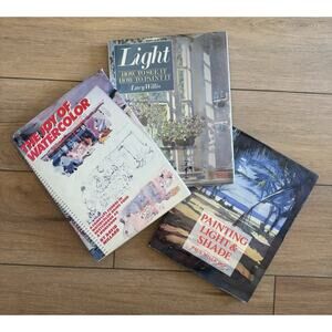 3 Watercolor Vintage Instruction Books Painting Light Shade Techniques 3 Authors